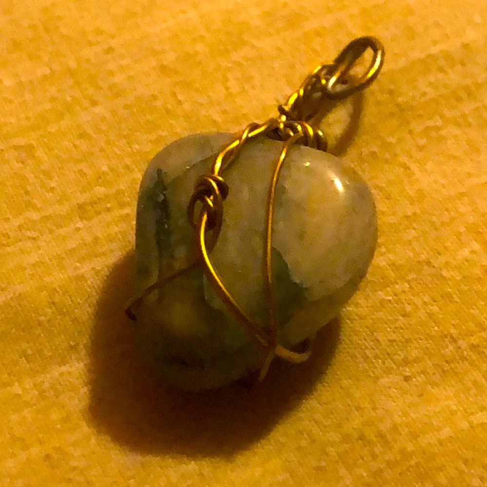 Wrapped gem charms